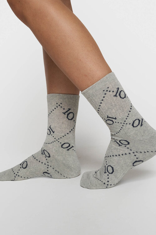 10Days socks all-over monogram grijs