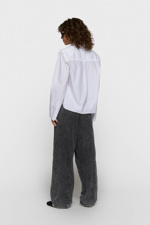 10Days cropped shoulder shirt wit