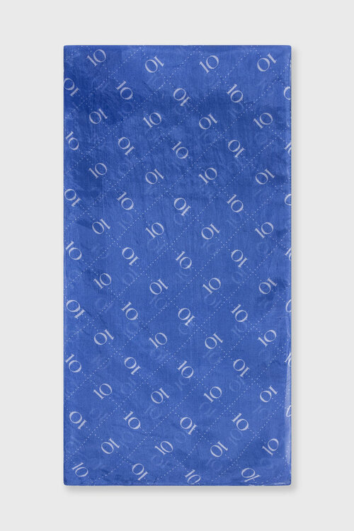 10Days silk scarf monogram blauw
