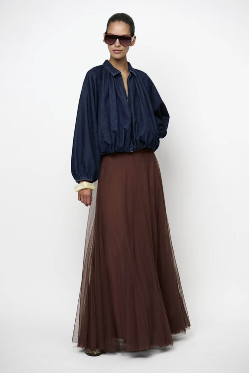 Dante 6 Bruine Taryn tulle maxi skirt
