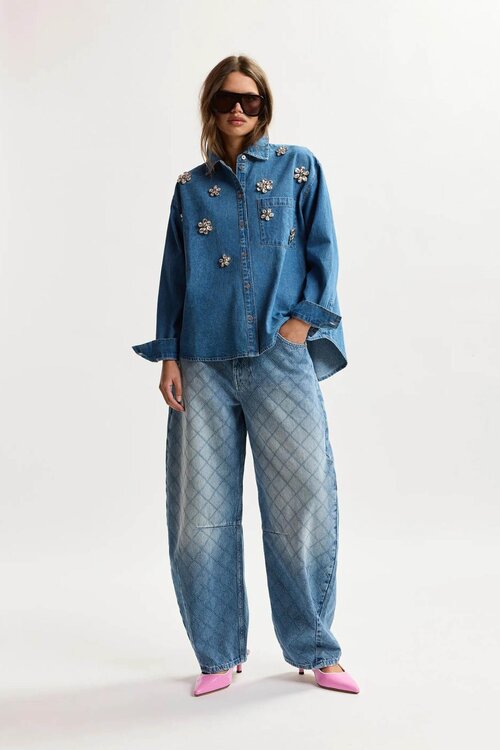 Essentiel Antwerp Jeans barrel blauw