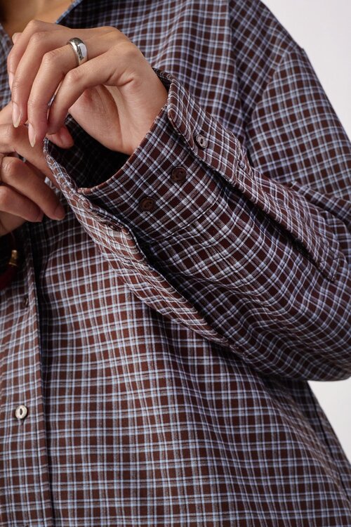 Co'couture Odem Check Shirt bruin