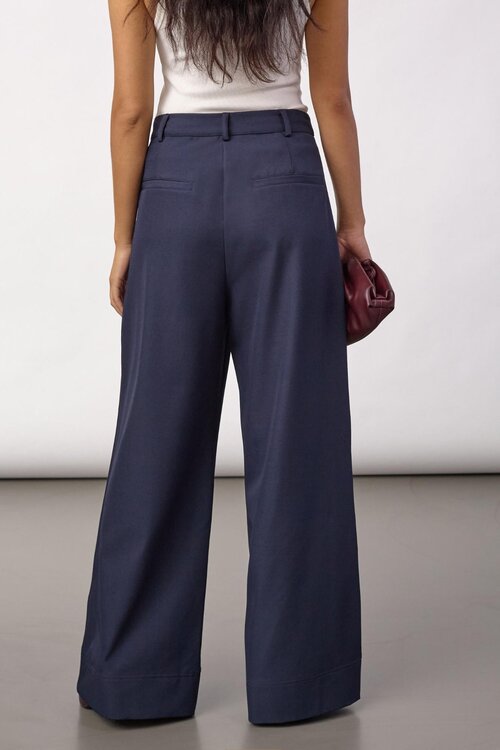 Co'couture Luna Pleat Pants navy