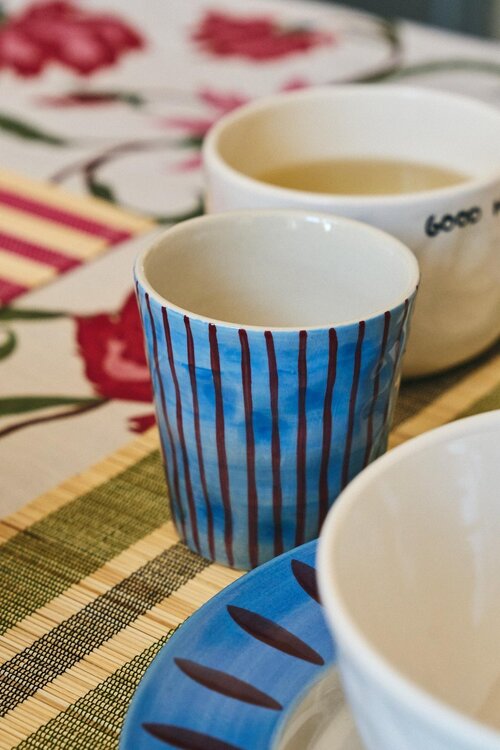 Anna & Nina Stripe Affair Coffe Cup Set 2