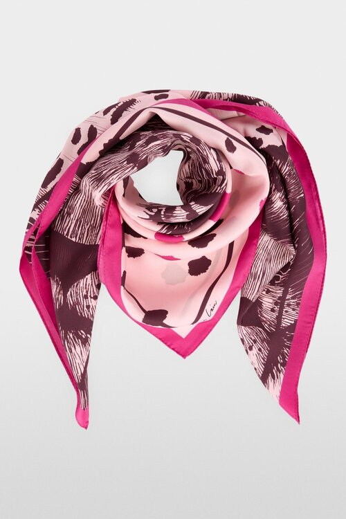 Marc Cain Sjaal print bordo rood