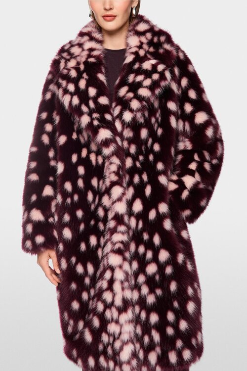 Marc Cain Mantel print bordo rood