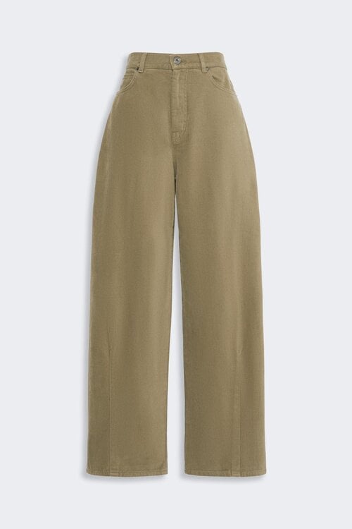Max Mara Weekend Wide Leg Pantalon Kaki
