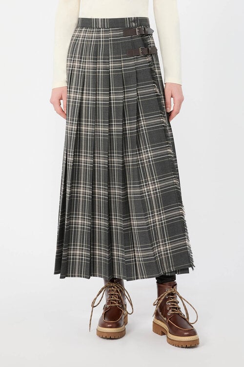 Max Mara Weekend Rok Ruit Grijs