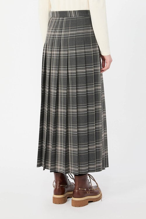 Max Mara Weekend Rok Ruit Grijs