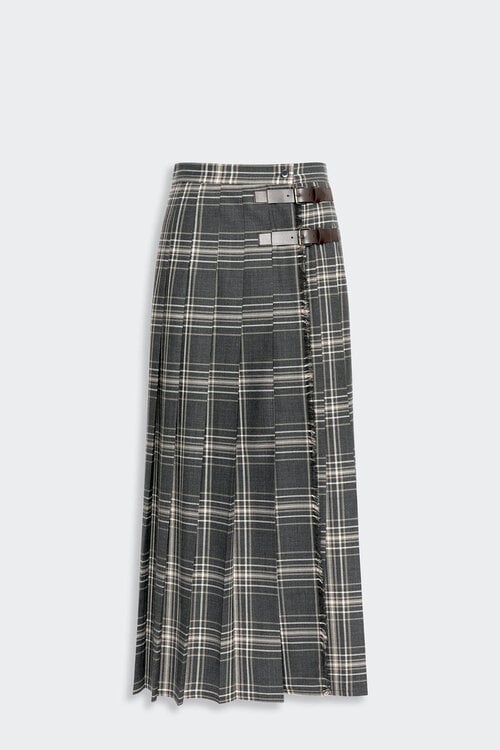Max Mara Weekend Rok Ruit Grijs