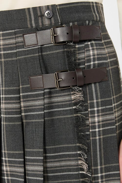 Max Mara Weekend Rok Ruit Grijs