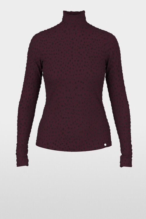 Marc Cain Shirt met bordo rood