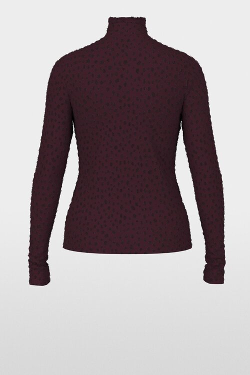 Marc Cain Shirt met bordo rood