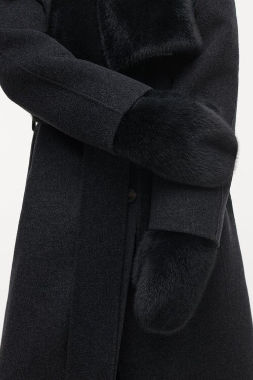 Studio AR by Arma Evalyn faux mink wanten grijs
