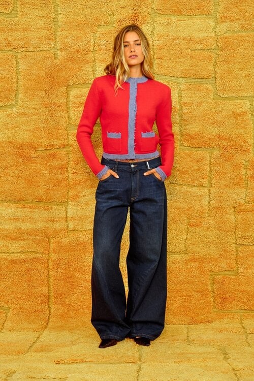Sea Me Happy Vest gebreid Poppy Red