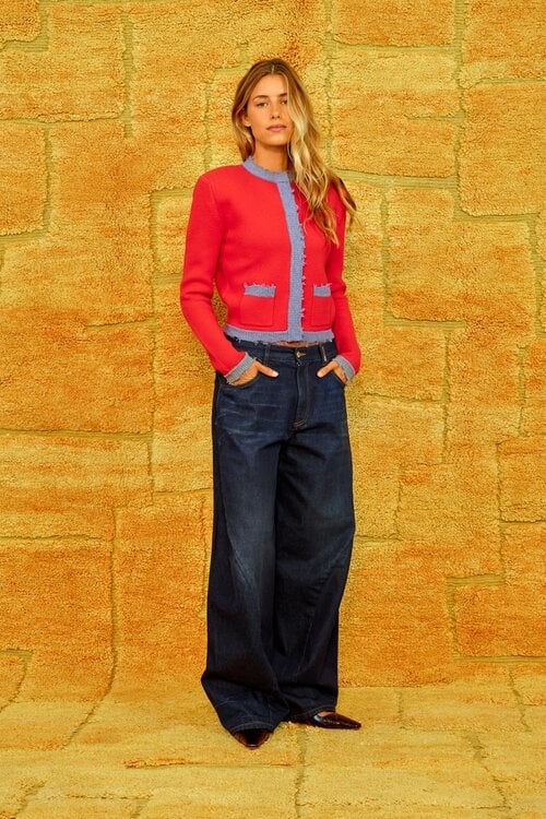 Sea Me Happy Vest gebreid Poppy Red