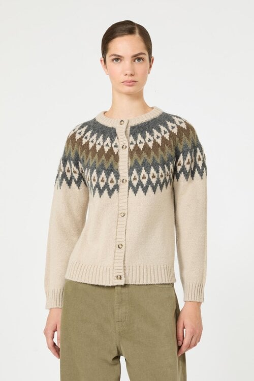 Max Mara Weekend Vest Beige Jacquard