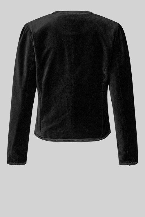 Second Female Jolina velourse blazer zwart