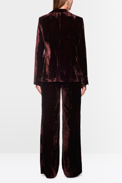 Marc Cain Blazer velour bordo rood