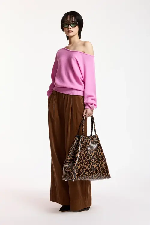 Essentiel Antwerp Trui met boothals pink