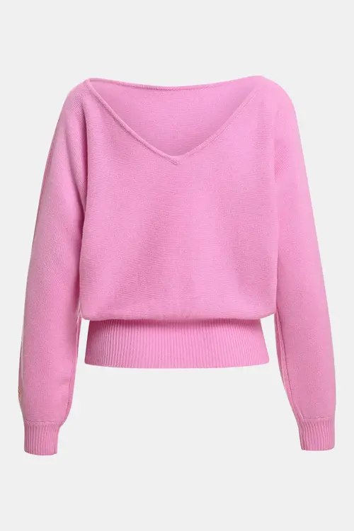 Essentiel Antwerp Trui met boothals pink