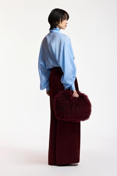 Essentiel Antwerp Wide leg pantalon bordo