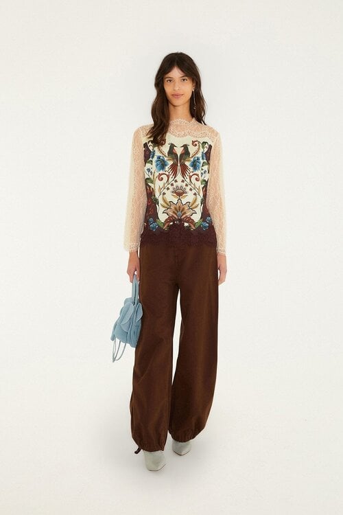 Farm Rio Millena Blouse print offwhite