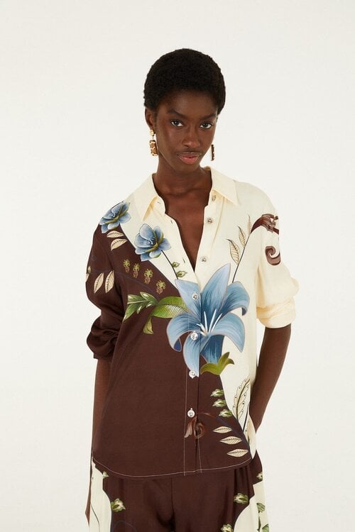 Farm Rio Milena blouse print off white