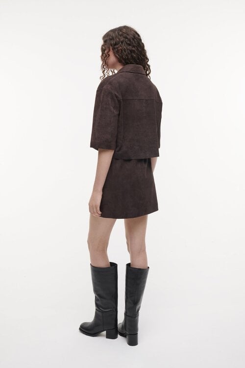 Studio AR by Arma Hollis suede blouse bruin