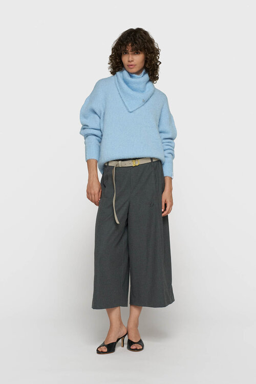 10Days hairy knit sweater blauw
