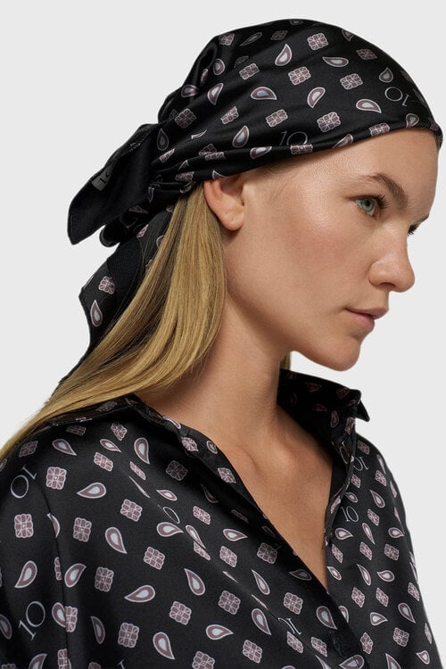 10Days fluid paisley scarf zwart