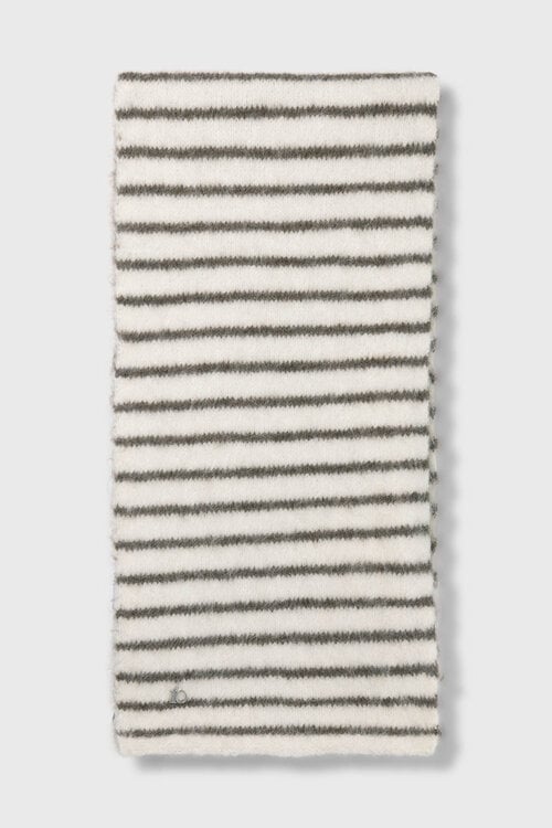 10Days hairy knit scarf stripes bruin