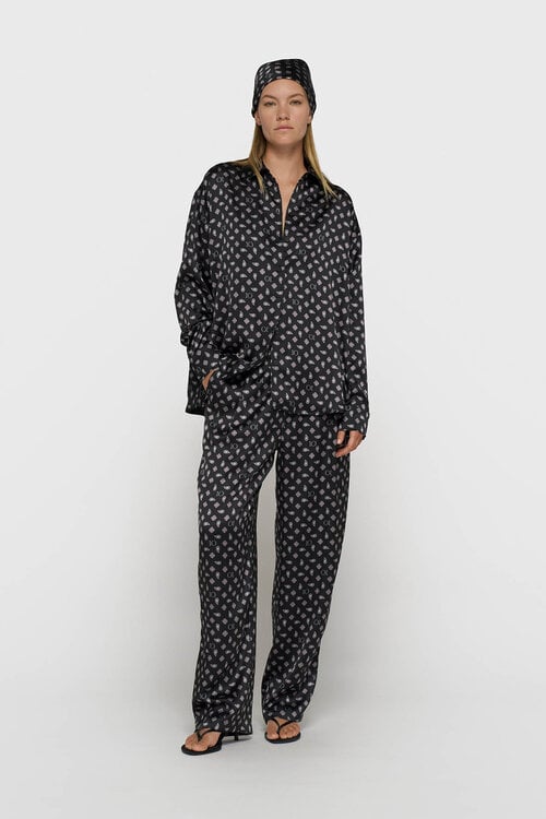 10Days fluid pants paisley zwart