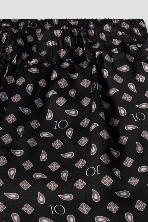 10Days fluid pants paisley zwart