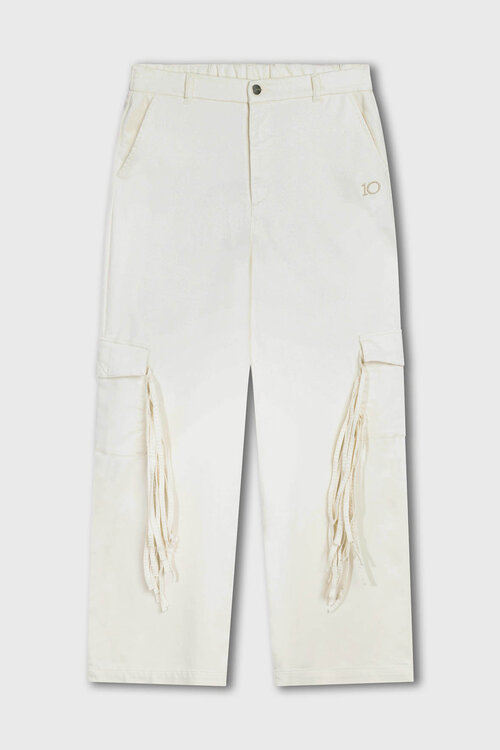 10Days cargo pants fringe parelwit