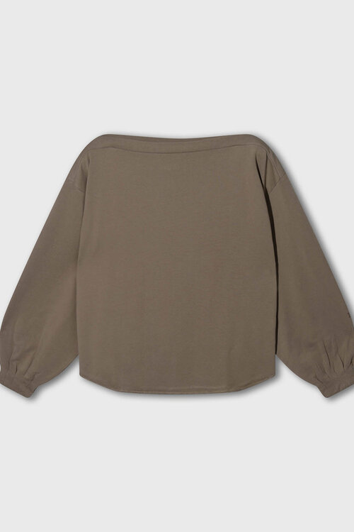 10Days boatneck top fleece bruin