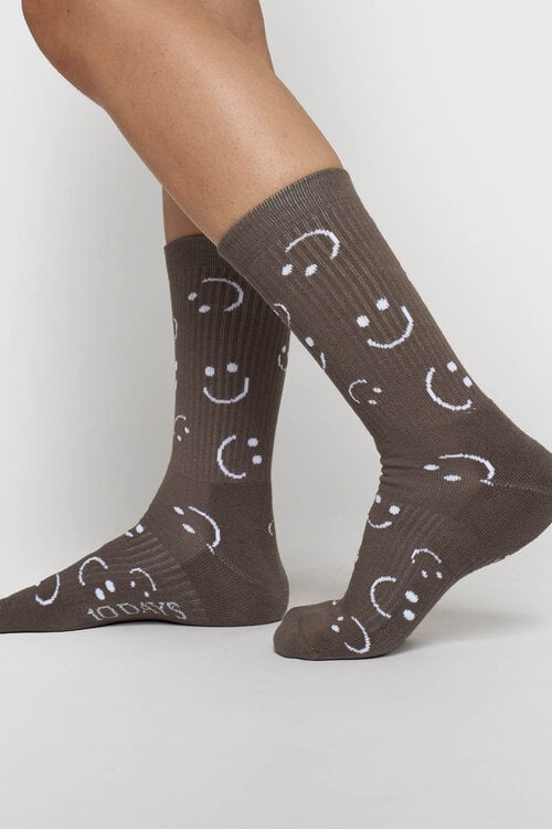 10Days long socks all over smile brui
