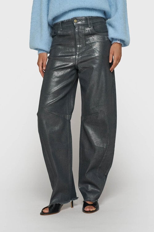 10Days metallic western denim pants