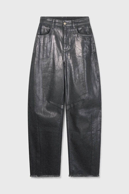 10Days metallic western denim pants