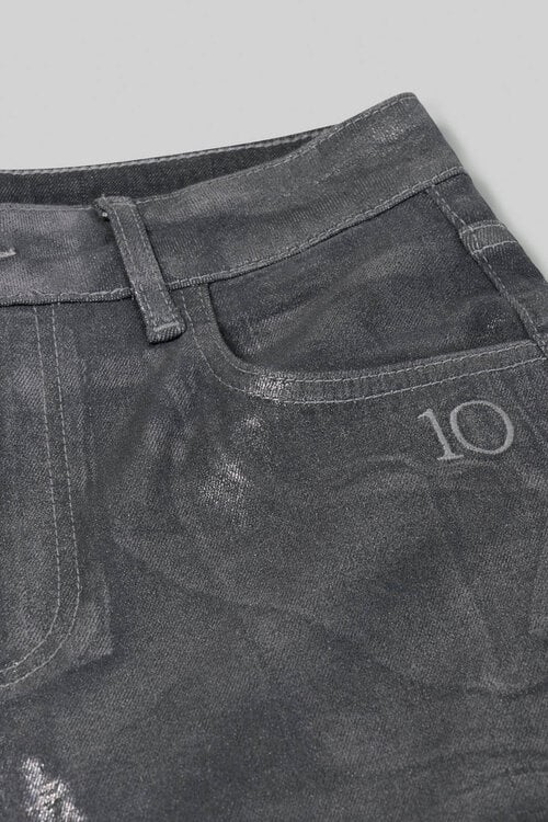 10Days metallic western denim pants