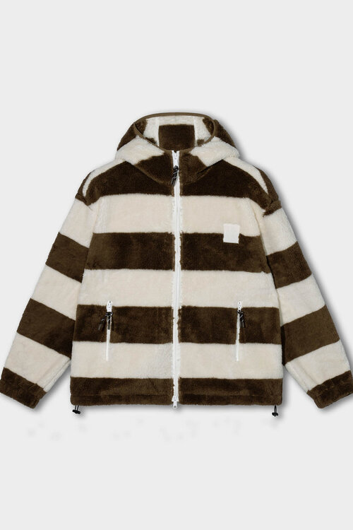 10Days teddy zip hoodie stripes bruin