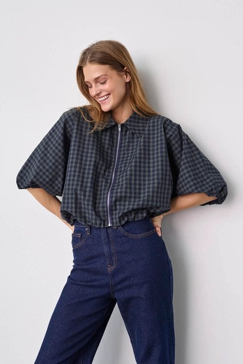 Sister Point Nelly jacket navy check