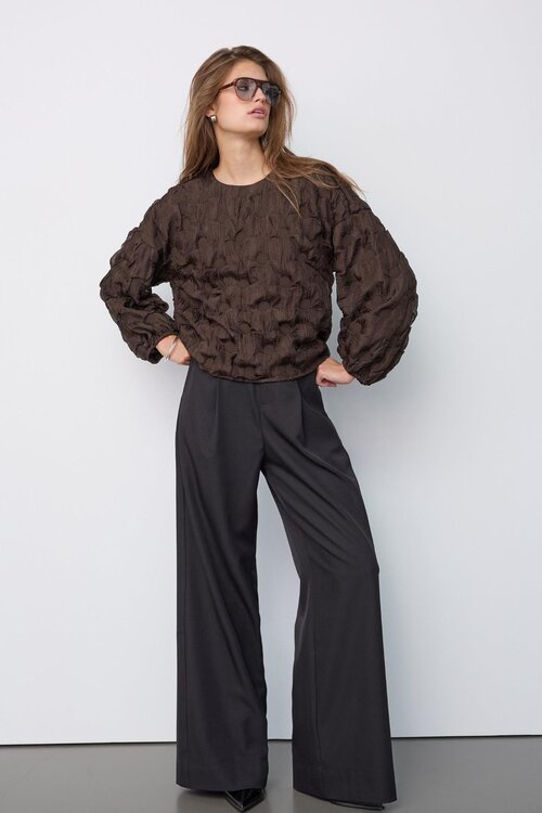 Co'couture Faren blouse bruin