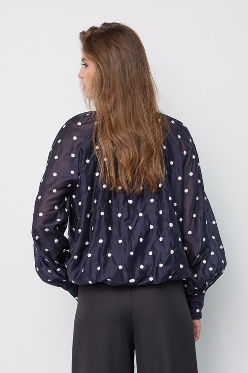 Co'couture Dita dot blouse blauw