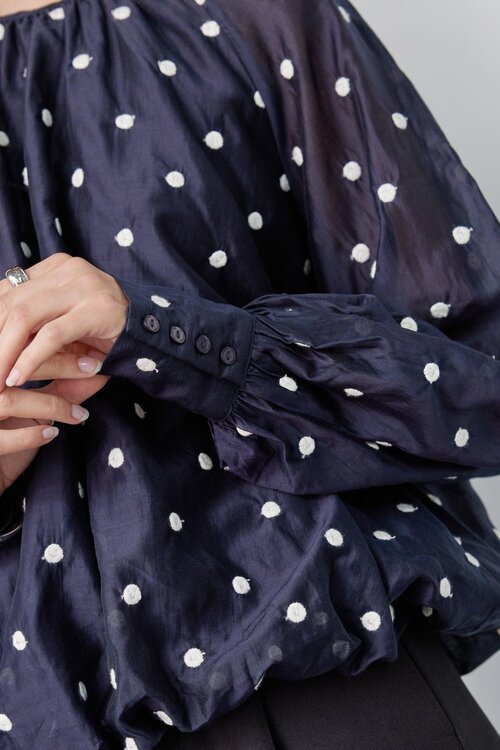 Co'couture Dita dot blouse blauw
