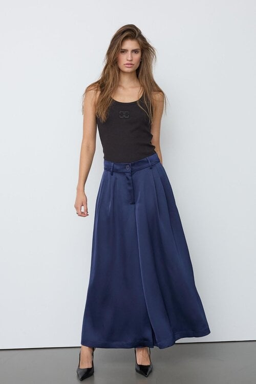 Co'couture Safira wijde broek blauw