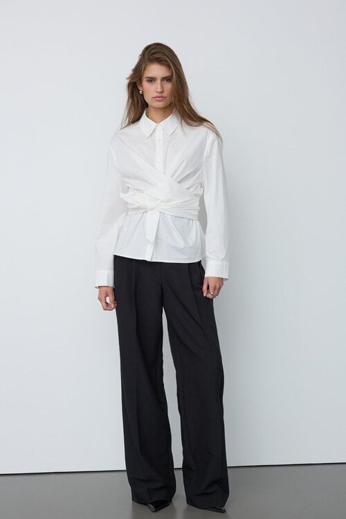 Co'couture Halen wikkel blouse wit