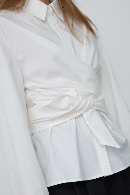 Co'couture Halen wikkel blouse wit