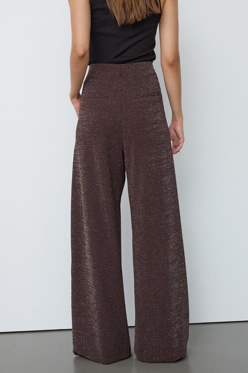 Co'couture Esti glitter broek bruin