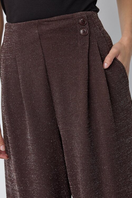 Co'couture Esti glitter broek bruin